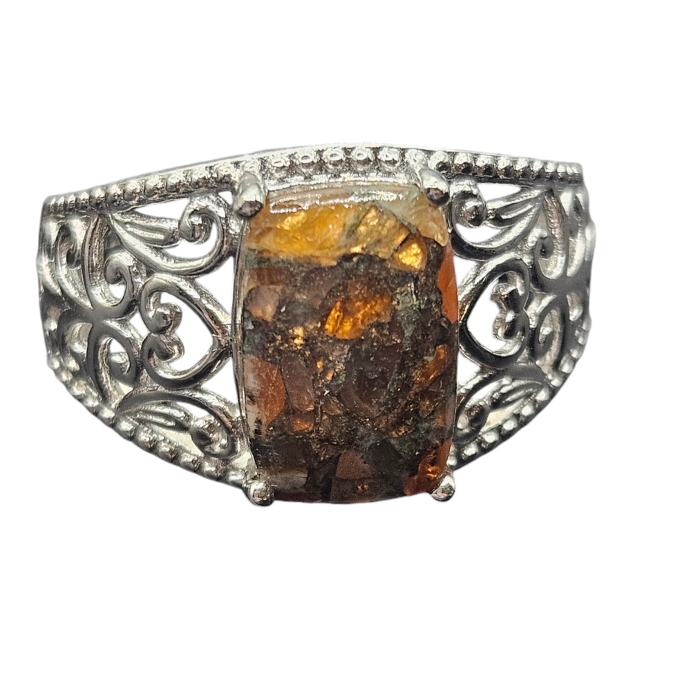 Matrix Fire Opal Ring - Picture 5 of 6